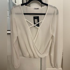 NWT Fashion Nova Strappy Intentions Ivory Top Size S
